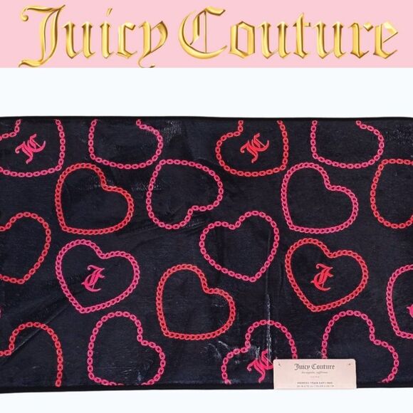 Juicy Couture Other - Juicy Couture Home Logo Heart Pattern Memory Foam Bath Rug